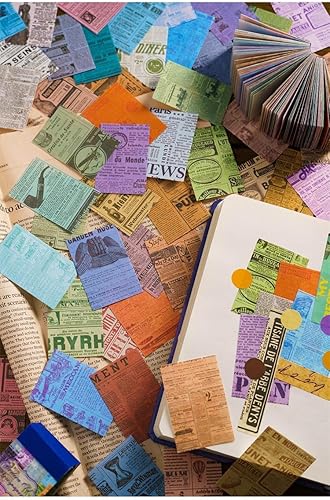 Miniatura 4 de ZXMNBH Papel para álbum de recortes, kit de ensayo, collage diario, planificador, materiales, suministros de decoración de diario basura para