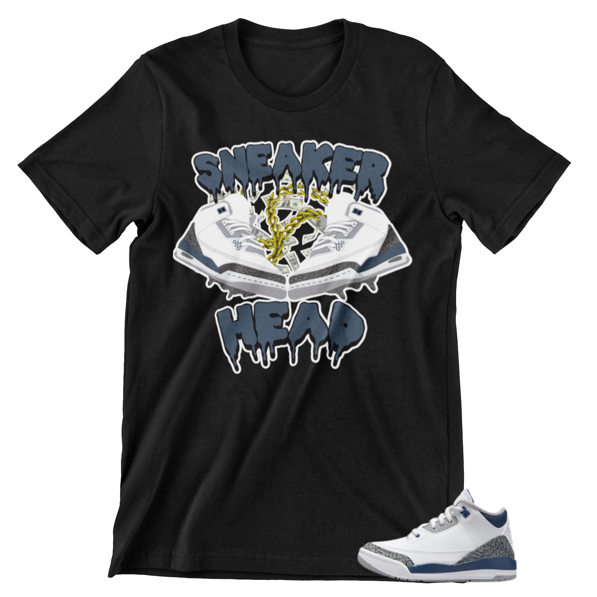 Shirt to Match - 3 Retro Midnight Navy Men's Graphic Tees