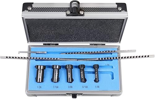 Miniatura 2 de Accusize Industrial Tools No.00 Hss Keyway Broach Precision Sets en caja de madera ajustada, 5100-0001