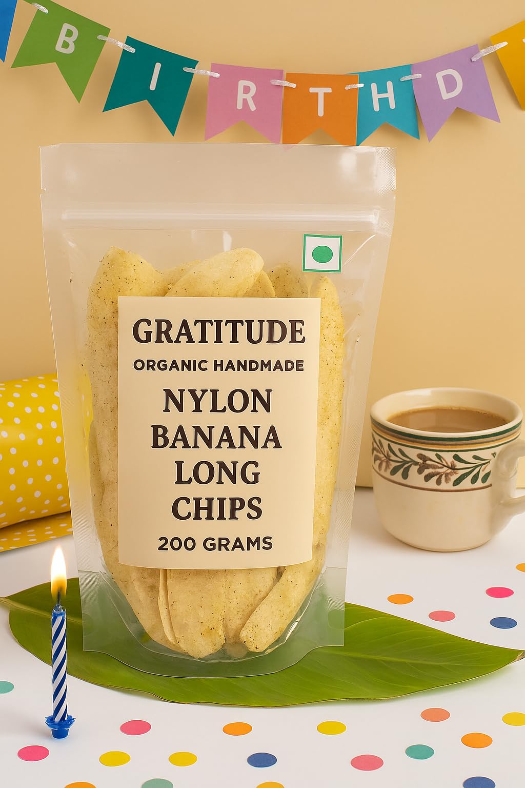 Gratitude South Indian Style Banana Chips Salt & Pepper – Handmade, Organic, Nylon Cut 200g 3
