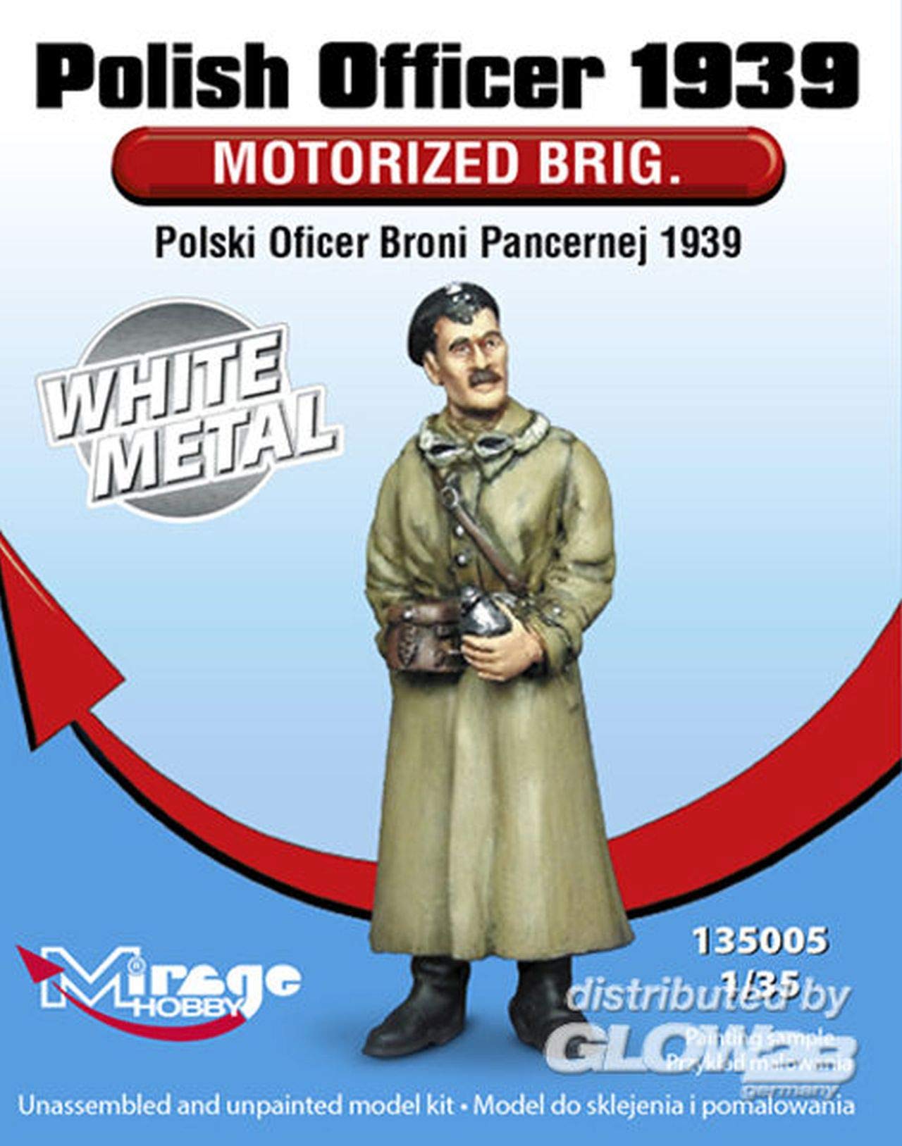 Mirage Hobby 135005 Model Kit Polish Office R1939 Motorised Brigade WhiteM White Metal