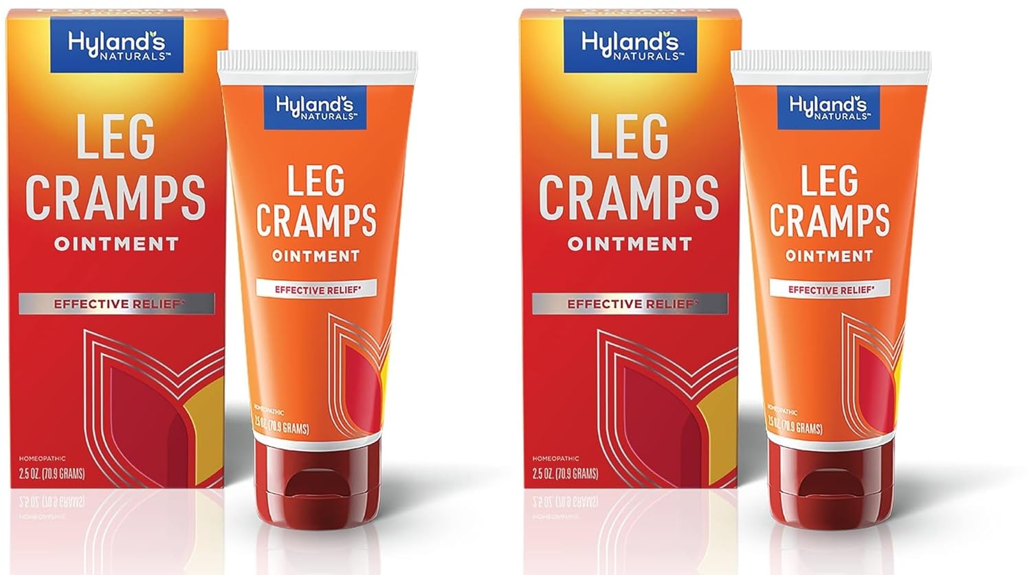 Hyland's Naturals Leg Cramps Ointment, Arnica Gel Leg Cramp Relief, Natural Relief of Calf, Leg and Foot Cramp, 2.5 oz- Pack of 2