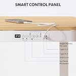 FLEXISPOT 55" Bureau électrique avec tiroirs, bureau d'accueil rapide, bureau assis avec rangement, USB Chargement, Bureau d'informatique pour le bureau d'accueil (Maple Top + Cadre réglable en blanc, Comhar)