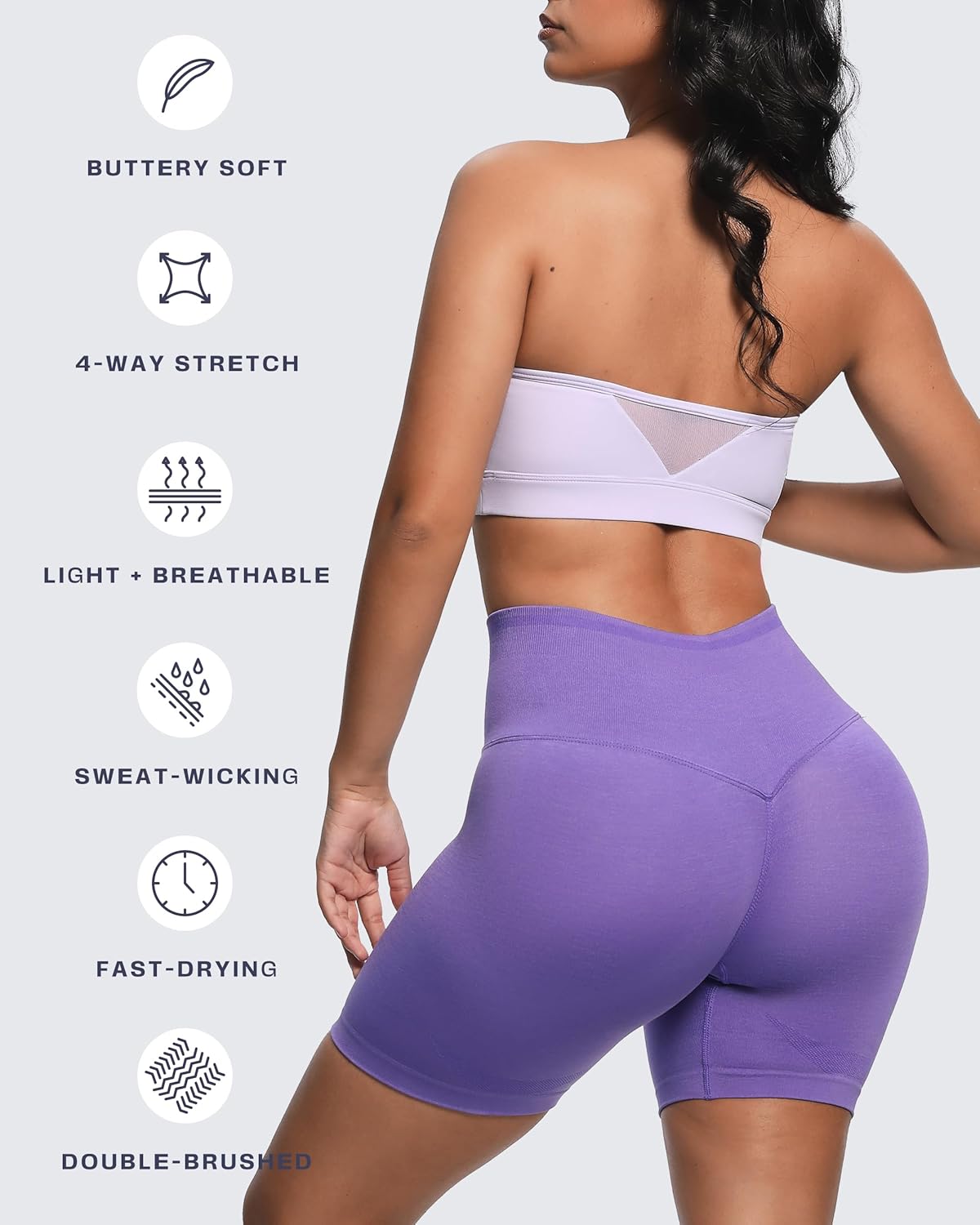 Aoxjox Women's Workout Strapless Bandeau Mesh Bras Training Fitness Running Yoga Crop Tank - Image 3