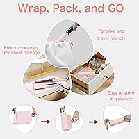 Vista 7 de Heysam Alfombrilla de silicona resistente al calor para herramientas para el cabello, almohadilla térmica, cubierta de alfombra de viaje para Rubor