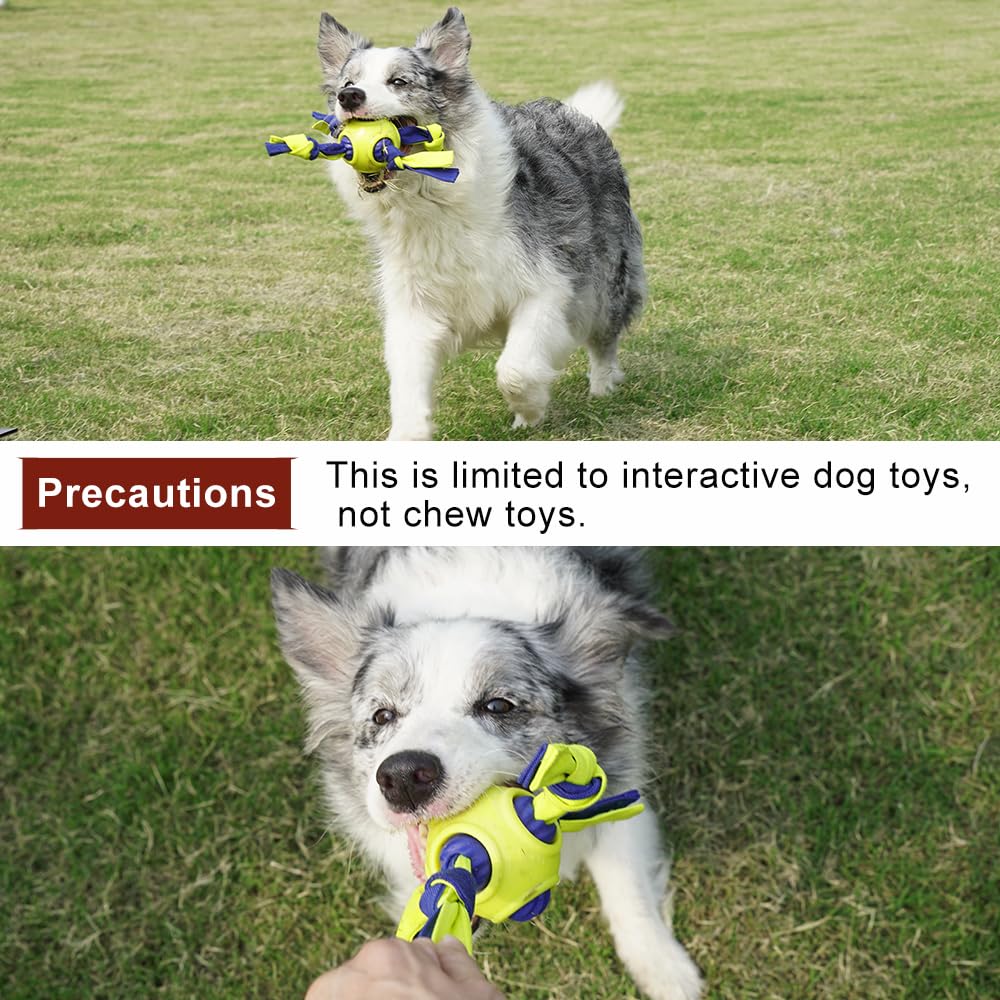 Hundespielzeug Ball mit Riemen, interaktives Hundespielzeug zum Tauziehen, Welpengeburtstagsgeschenke, Hundespielzeug, Hundespielzeug, Wasserspielzeug, langlebige Hundespielzeuge Bälle für