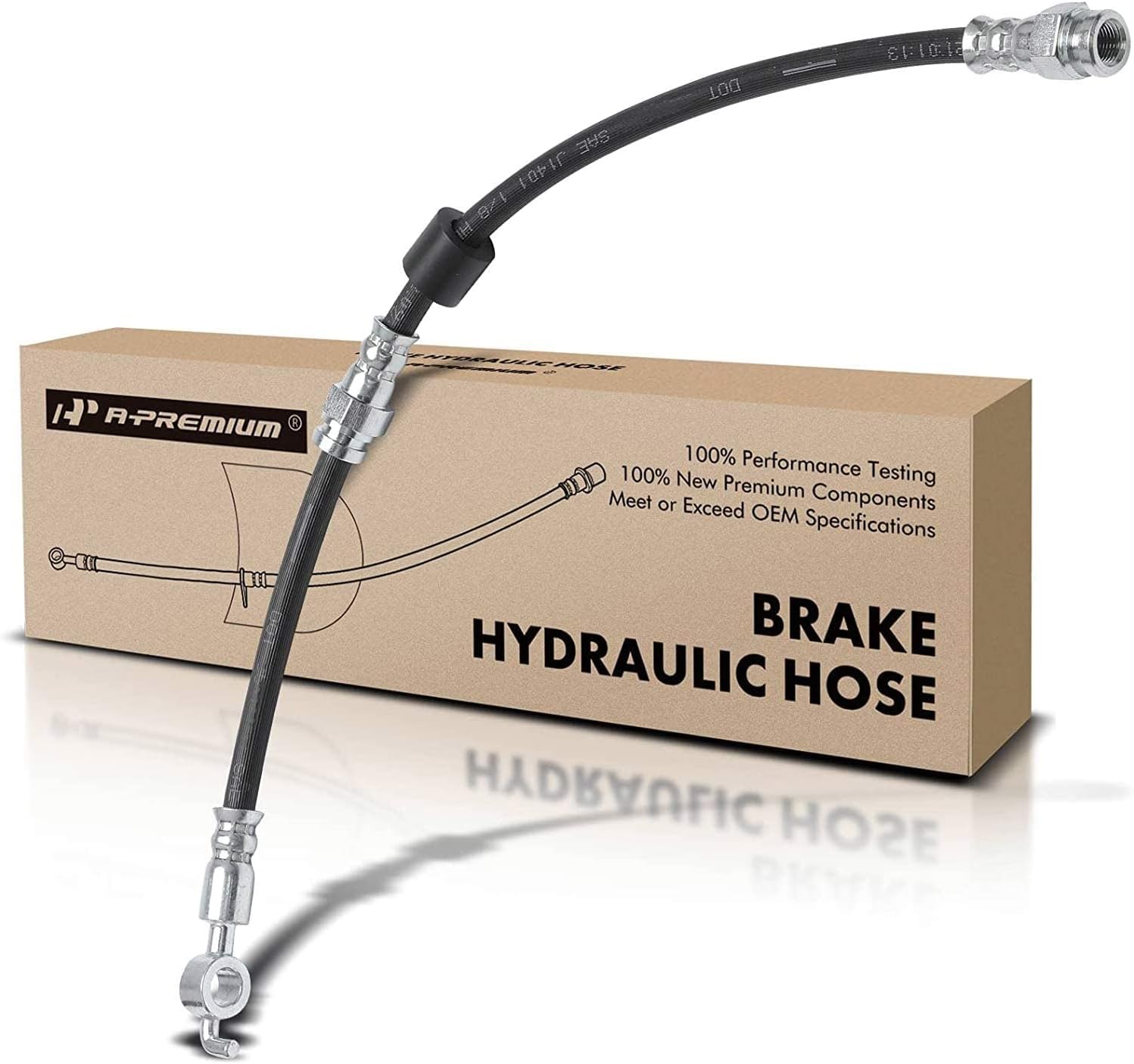 A-Premium Brake Hydraulic Hose Compatible with Ford and Mercury Models - Escort 1991-2003, Probe 1993-1997, Tracer 1991-1999 - Replace# F4CZ2078A