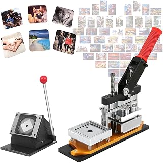 63.5mm by 63.5mm Square Magnet Making Machine with 1000 Consumable Pieces Fridge Magnet and Picture Magnet Creator Kit Button Maker Set