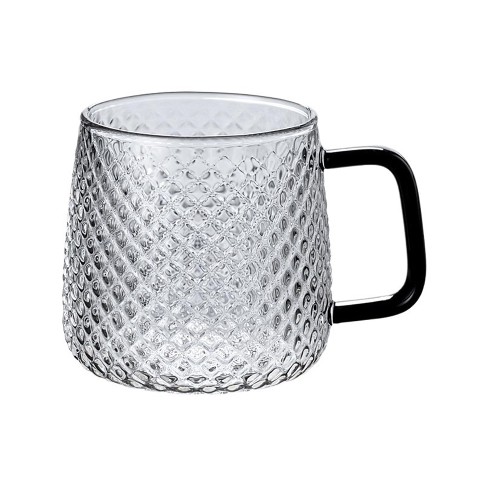 Tasses à café transparentes 10,8 oz en verre borosilicate avec poignée