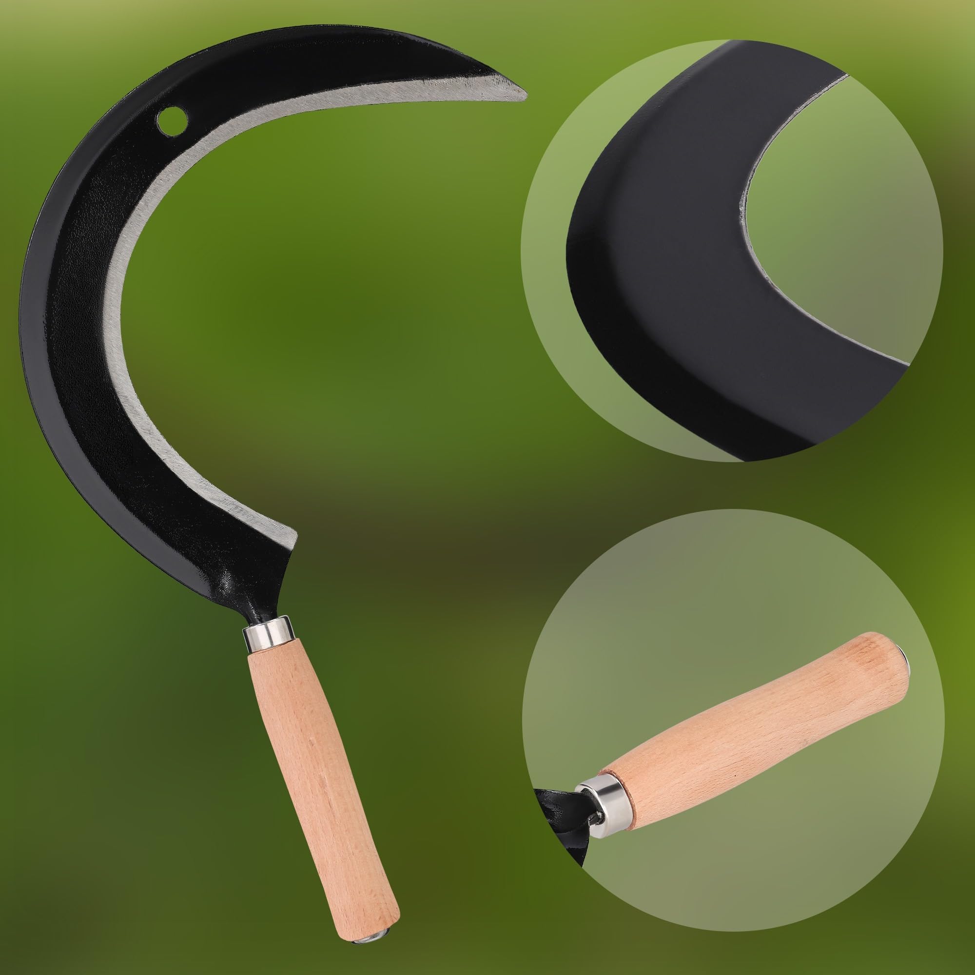 KOTARBAU® Pala Rotonda da 235 mm, Falce per Falce da Giardino