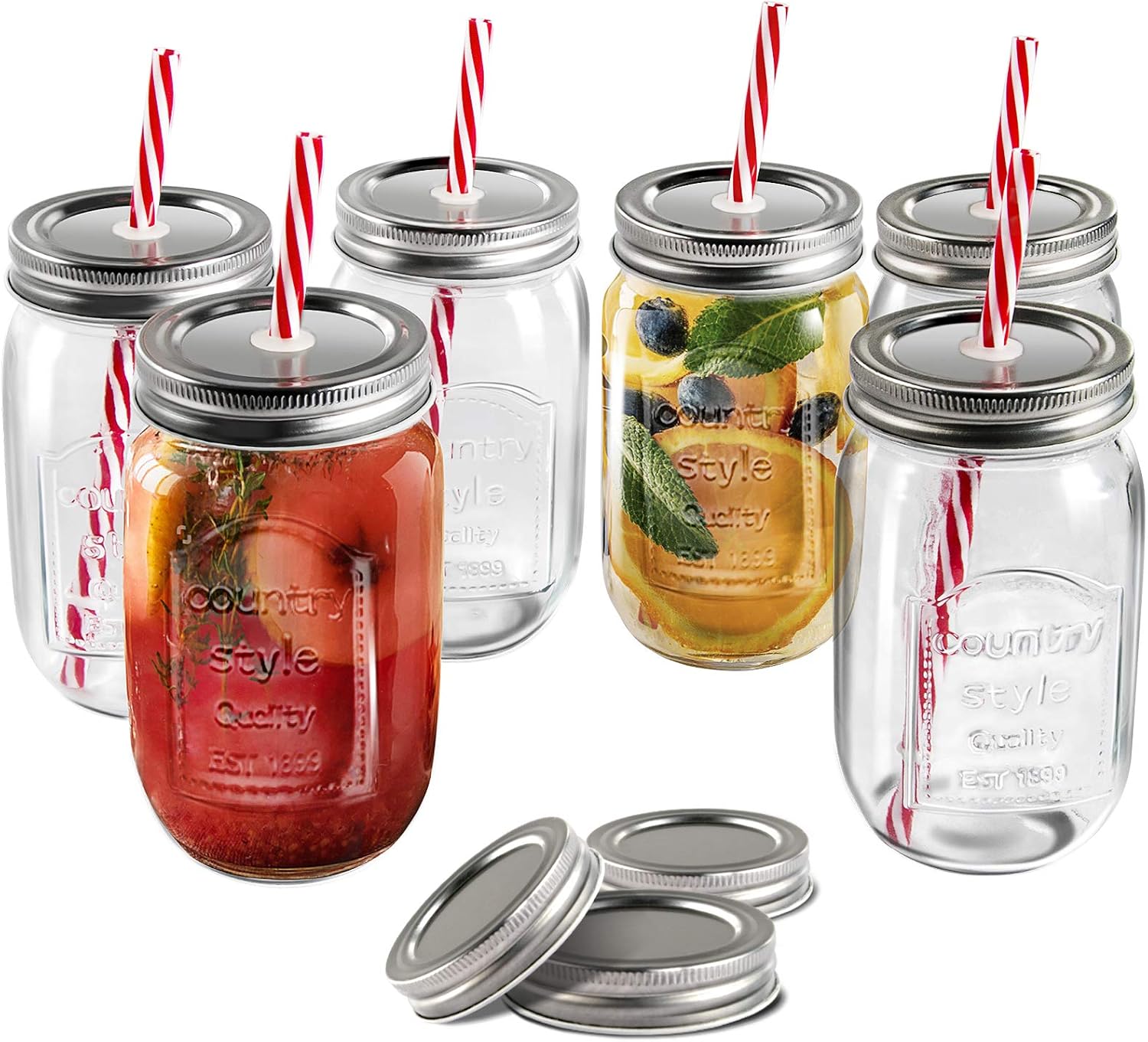 MASTERTOP Mason Jar Cups, Drinking Glass Mason Jars