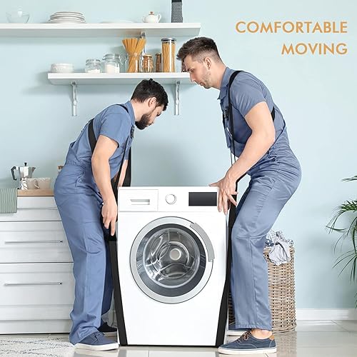 Miniatura 3 de Correas móviles, sistema de elevación y movimiento para 2 personas, correas móviles para electrodomésticos o muebles para levantar, correas de