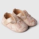 toothless Floral Print Baby Shoes Adorable Soft Sole First Walkers for Infants | Skin Friendly & Comfortable Booties | Lightweight Anti-Slip First Walking Shoes for Summer | 9-12 Months Golden gallery image