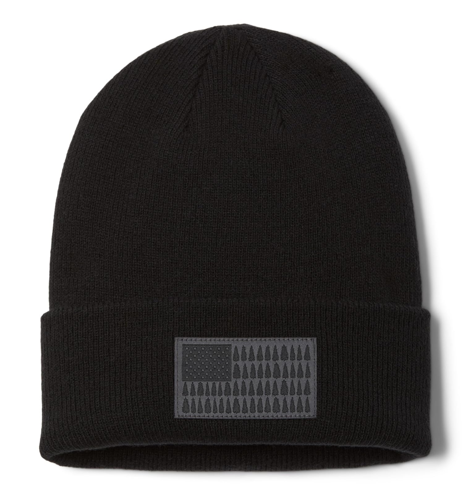 Columbia Unisex's Tree Flag Cuffed Beanie Hat, Black, One Size