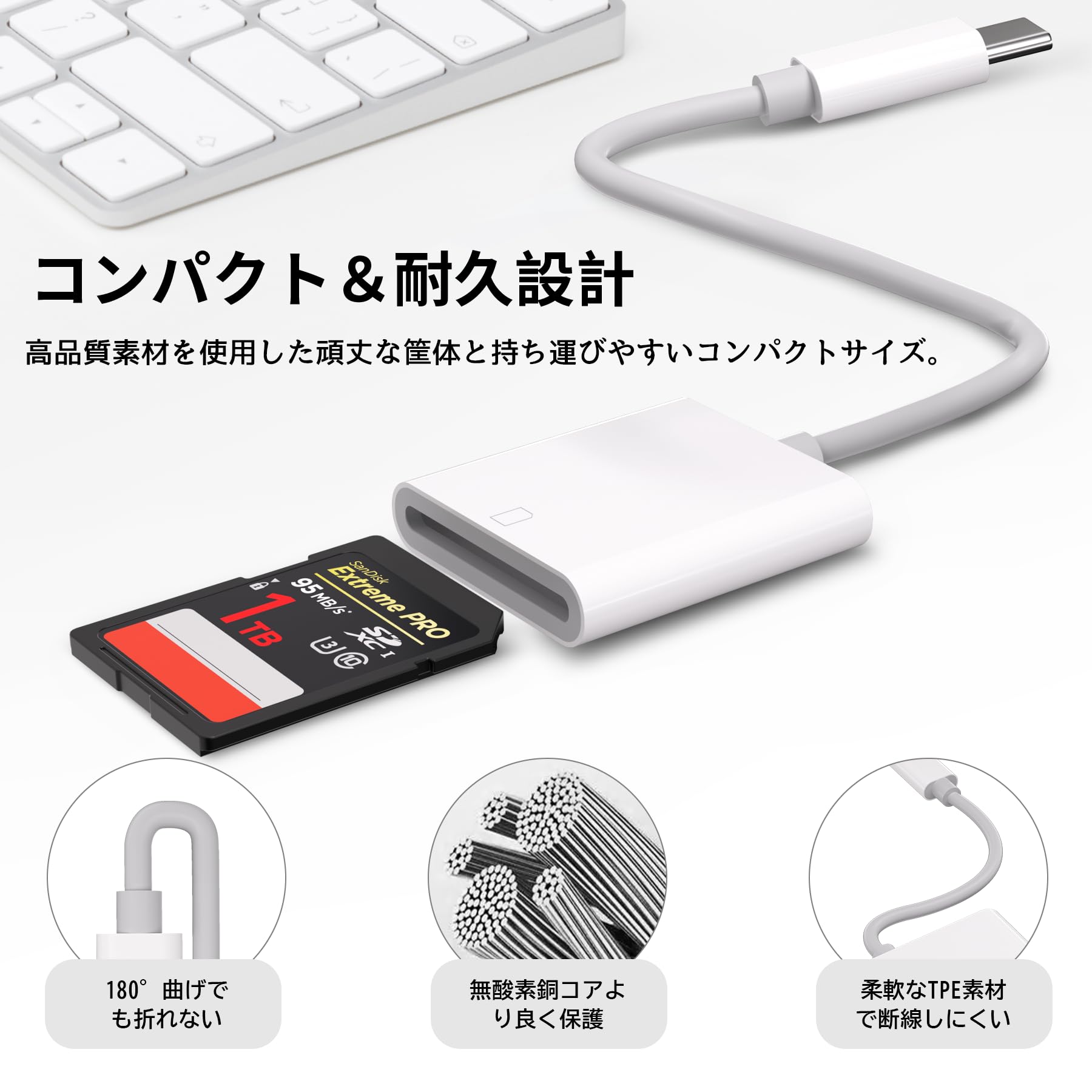Amazon.co.jp: VIVID TECH タイプ C SD カードリーダー USB-C メモリー