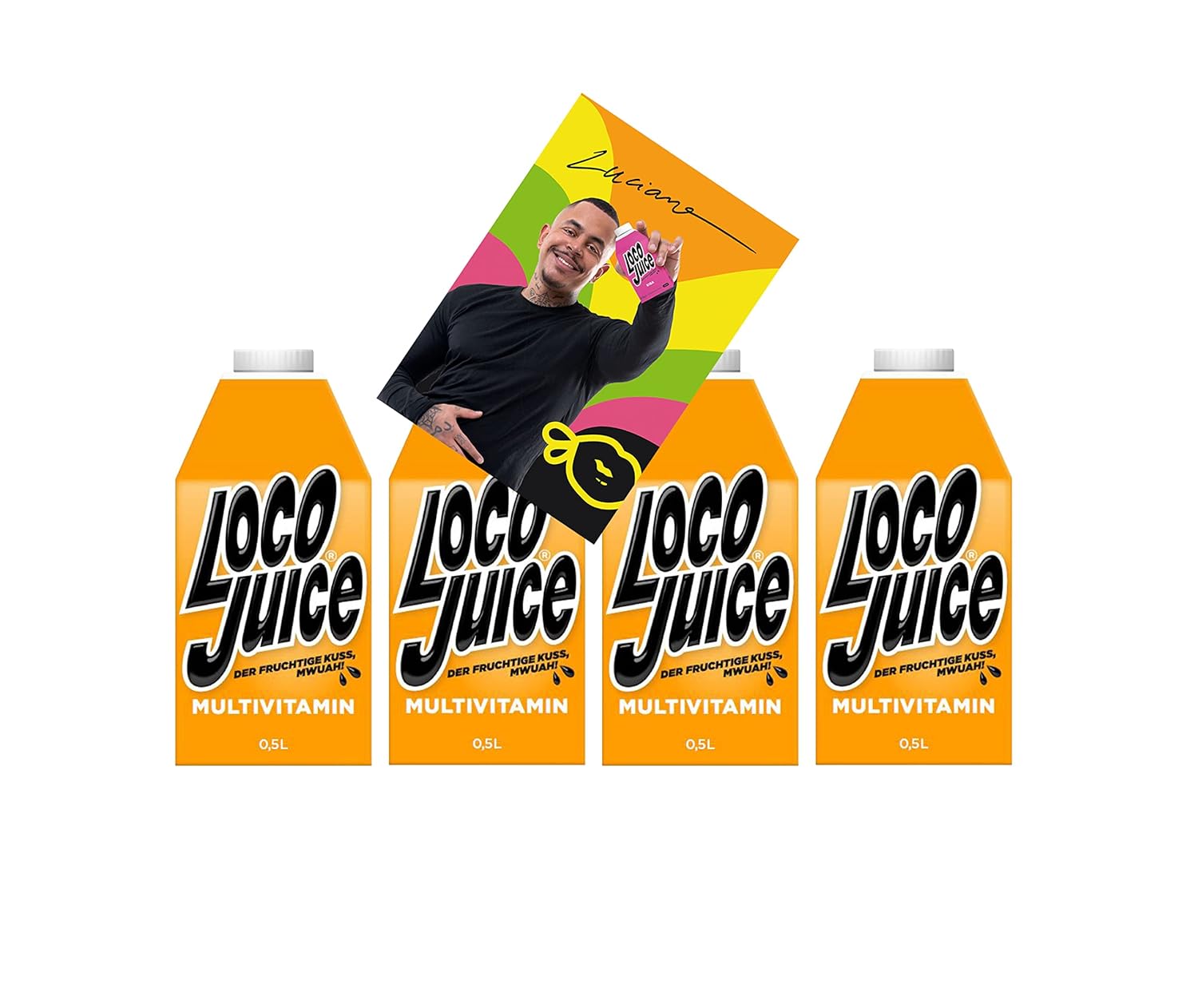 Loco Juice 4er Set Multivitamin 4x 0,5L von Luciano der Fruchtige Mwuah ...