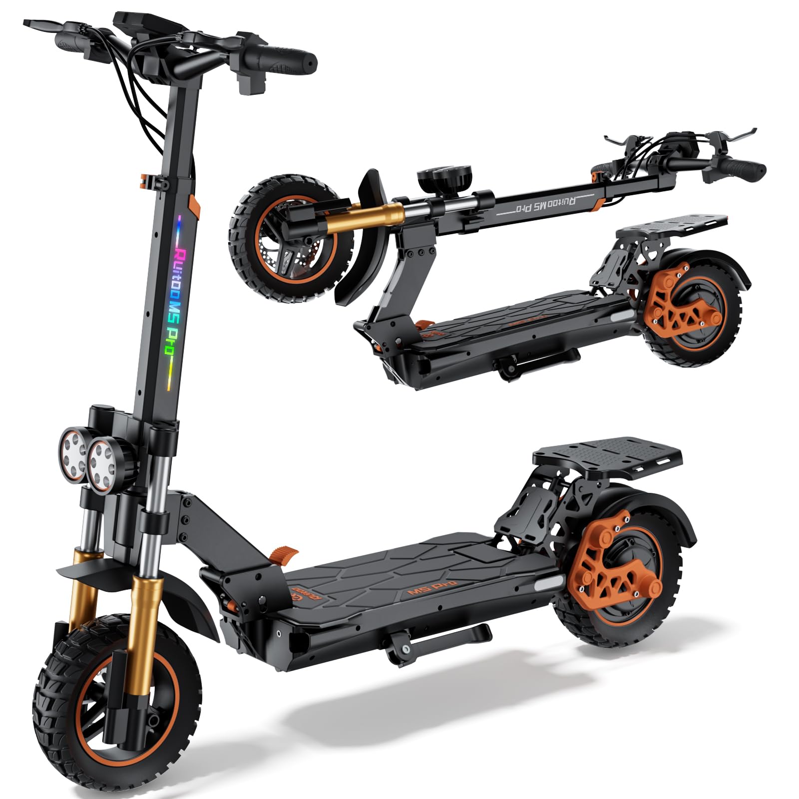 M5 Pro Trottinette Électrique, Batterie 48v 20.8Ah, Autonomie Max 70-80KM, Pneus Tout-Terrain 11 Pouces, 3 Modes De Vitesse, Écran Intelligent