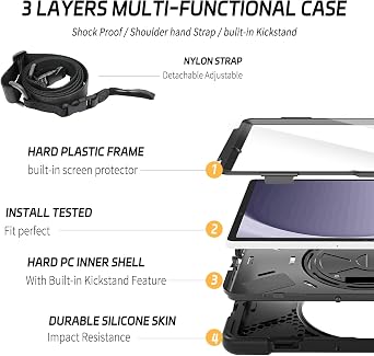 ZenRich Rugged Case for Samsung Galaxy Tab A9+/A9 Plus 11 inch