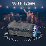 Ortizan Bluetooth Speaker, Portable Wireless Bluetooth Speakers With Led Light, Louder Volume & Enhanced Bass, IPX7 Waterproof, 30H Playtime, Durable Loud Outdoor Speaker for Travel, Sport - 5