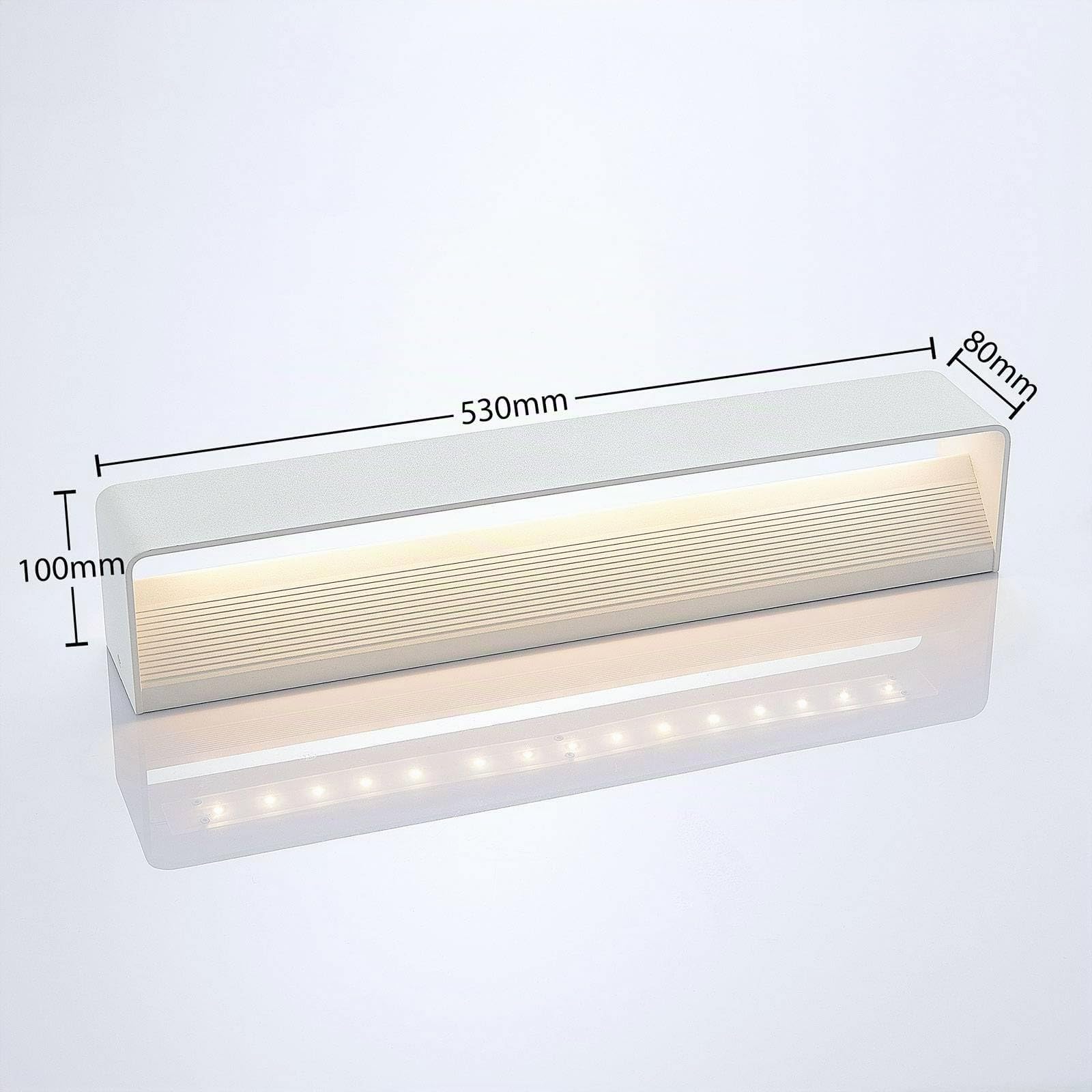 Lindby LED Wandleuchte, Wandlampe Innen Lonisa (Modern) in Weiß aus Metall (1 flammig) - Wandstrahler Wandbeleuchtung Schlafzimmer/Wohnzimmer Licht nach oben & unten Wohnzimmerleuchte
