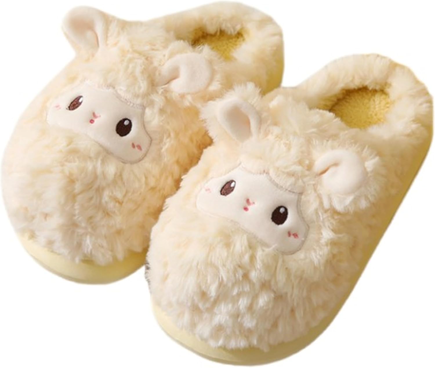 YILANLAN Animal Slippers for Women - Cute Sheep Cozy Winter Plush Soft Adult Home Cotton Slippers