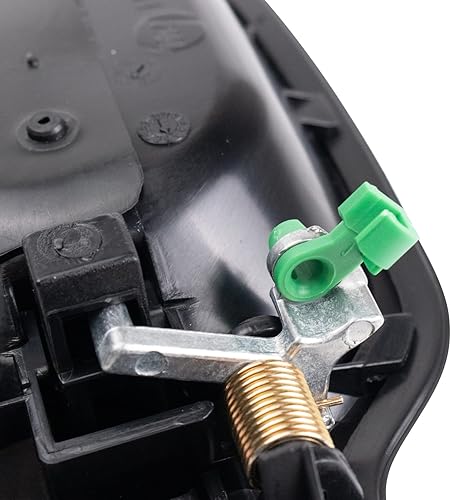 Miniatura 301 de TRQ Manija de la puerta exterior trasera izquierda del lado del conductor negra compatible con Honda Civic 2001-2005