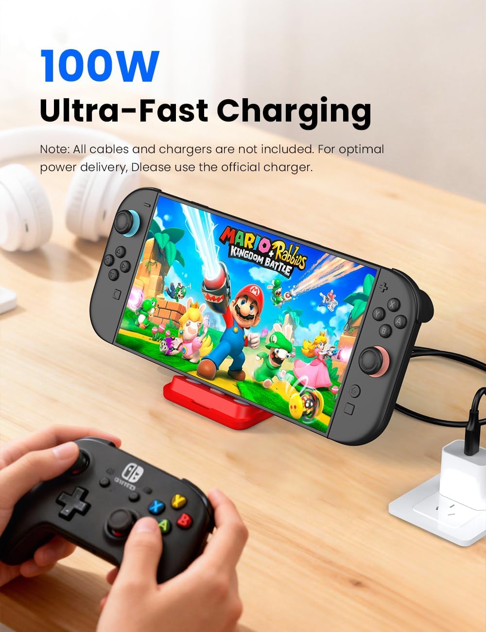 MOGOOD Switch Dock for Switch Portable TV Docking Station with 4K HDMI, Ethernet Port, USB 3.0, 100W PD Charging Port for Official Switch 2 8