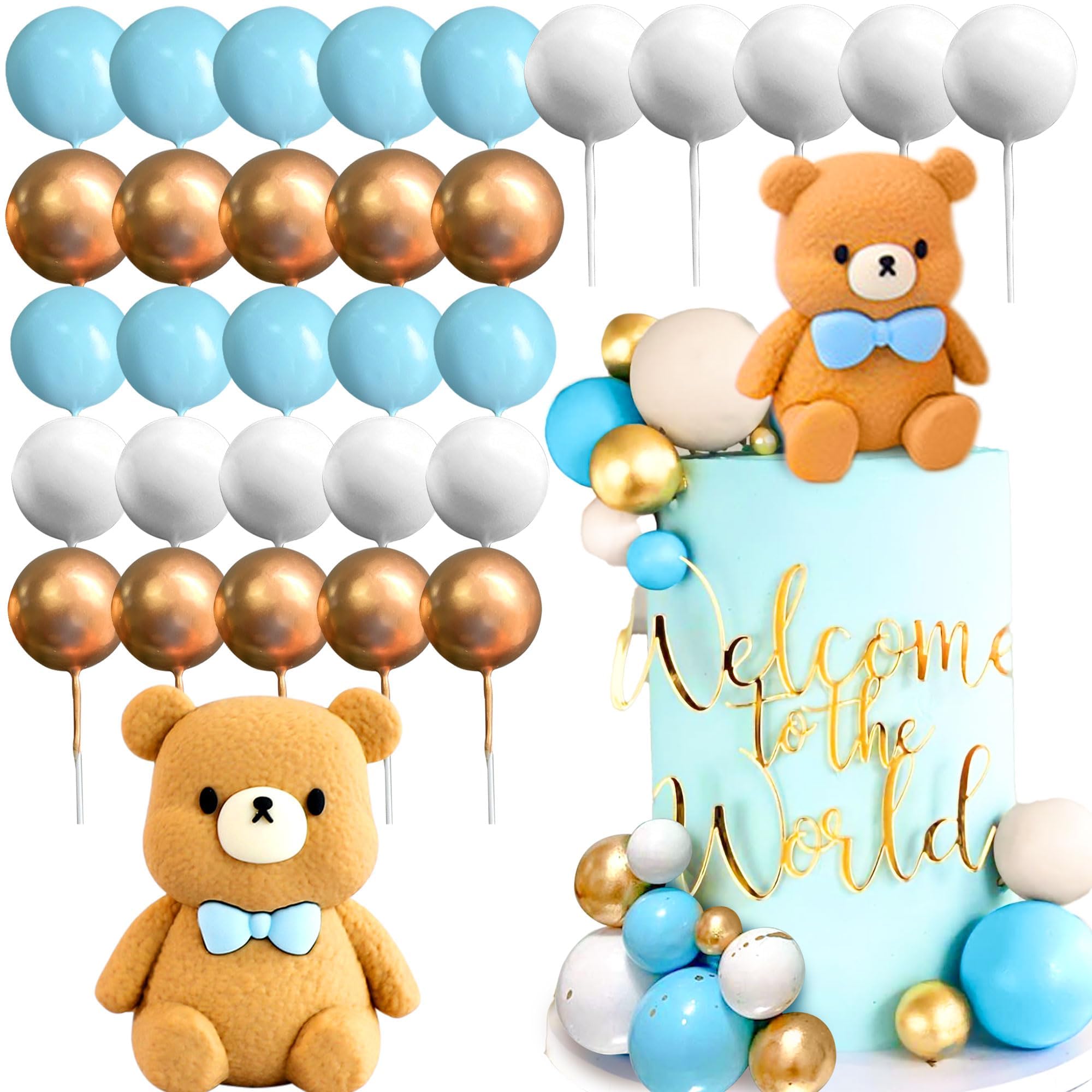 Snapklik.com : Cute Teddy Bear Cake Decoration Teddy Bear Baby Shower ...