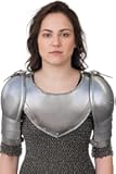 Medieval Iron Gorget Spaulders Arm Shoulder Set Viking Crusader Pauldrons Armor