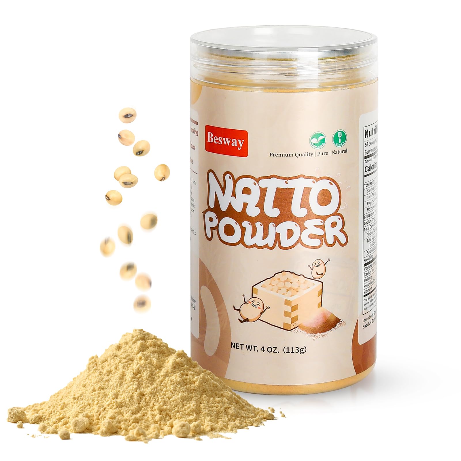 Amazon.com : Natto Powder 4oz Freeze-Dried Superfood Fermented