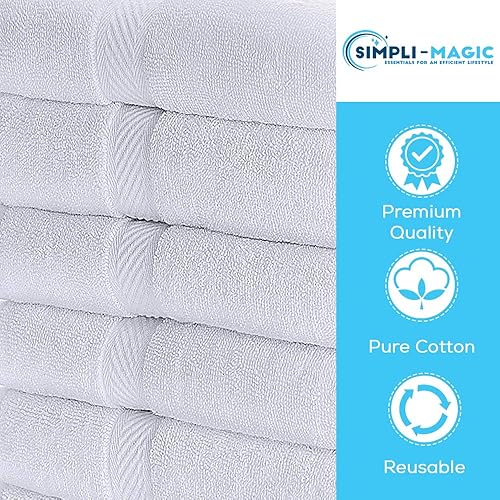 Miniatura 10 de Simpli-Magic 79149 toallas, 16 x 27 pulgadas, blanco, paquete de 12