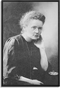 Floating Frame Canvas Print Wall Art - Photograph Portrait of Marie Curie - 16x24 inches
