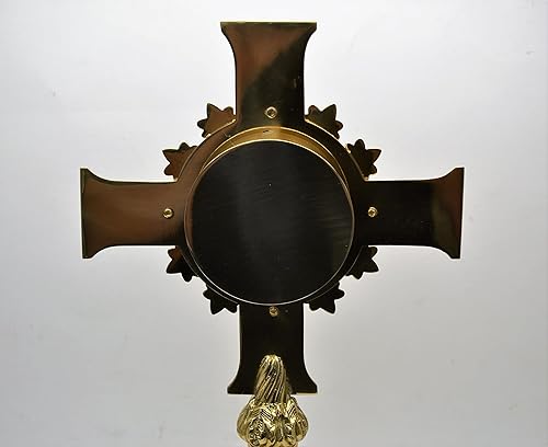 Miniatura 4 de Relicario en forma de cruz para su reliquia, latón pulido (CCG-370)