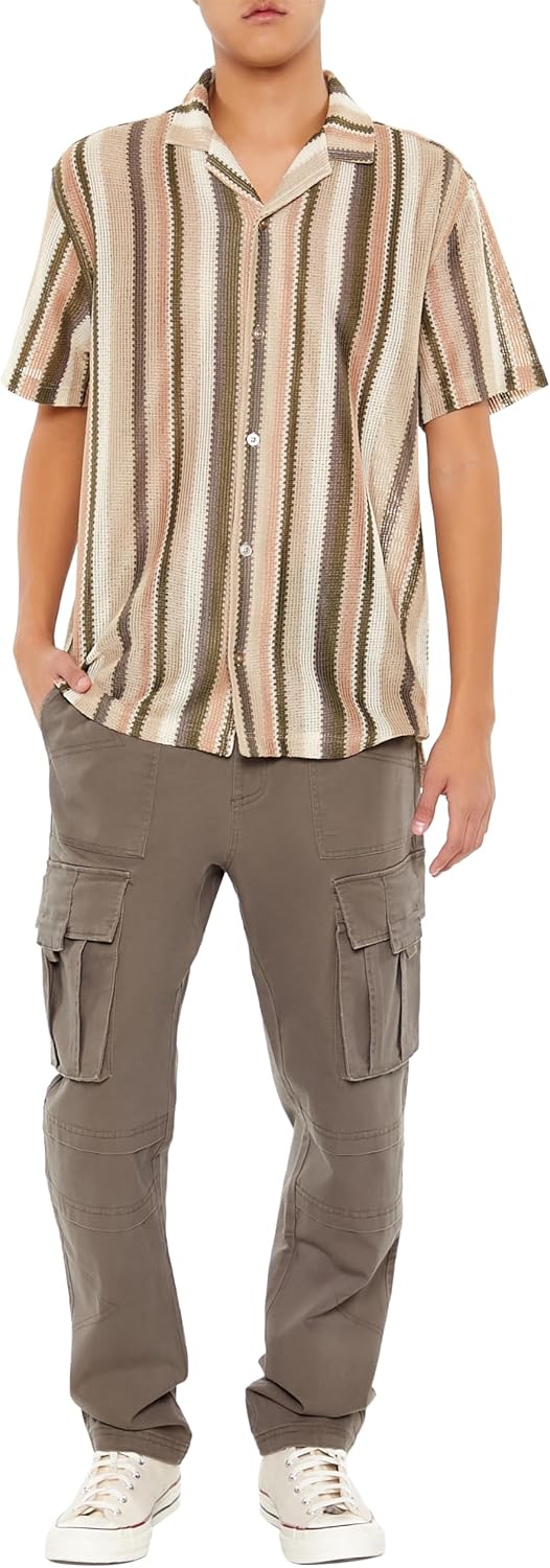 Forever 21 Men's Multi-Striped Textured Shirt image 2