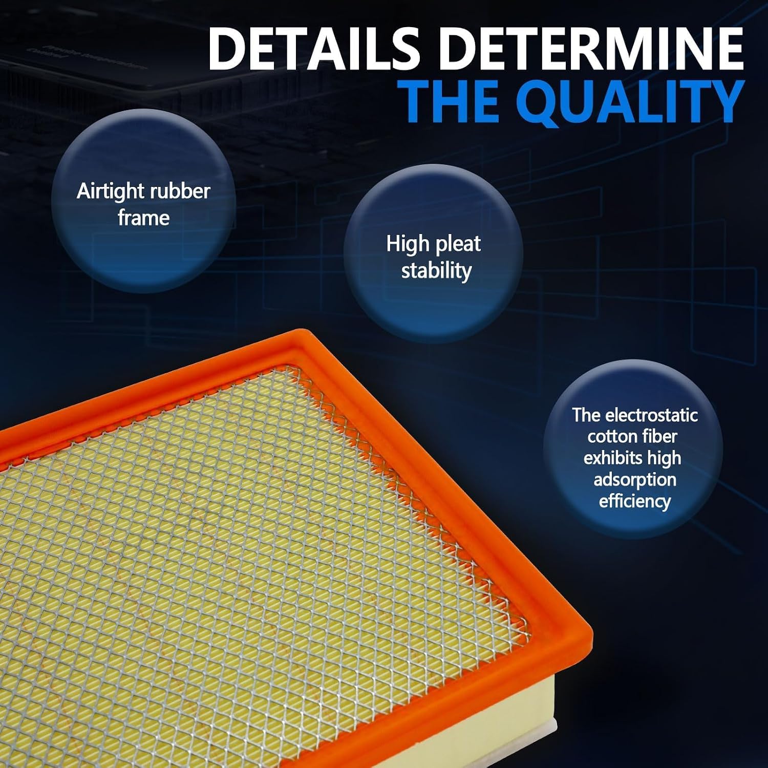 CA11895 Engine Air Filter Compatible with Toyota 2014-2021 Sequoia,2016-2023 Tacoma 3.5L V6, 2013-2021 Tundra, Replace 17801-0P100 AF5240 WA10085