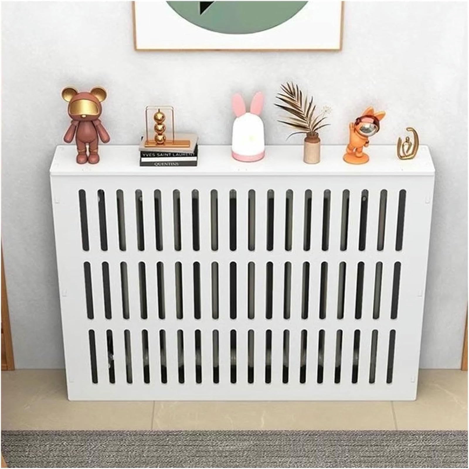Cubierta de radiador blanco de madera para calefacción de salón y pasillo