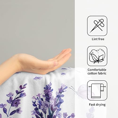 Vista 124 de Giwawa Juego de 2 toallas de mano de hojas marrones, toallas de baño bohemias suaves y delgadas, altamente absorbentes, decorativas, para cocina