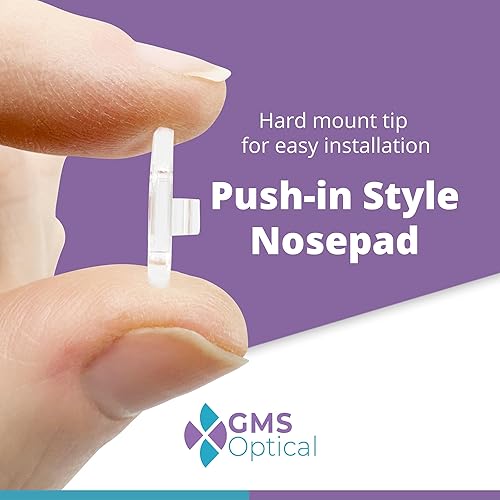 Miniatura 5 de GMS - Almohadillas de silicona para soporte de anteojos en la nariz con forma simétrica, 10, 2