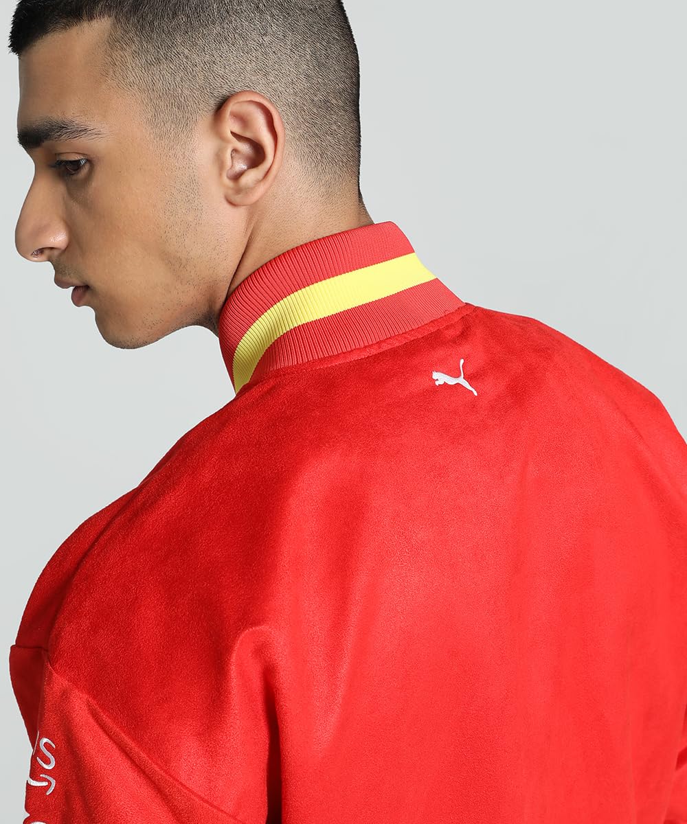 PUMA Veste d'équipe Scuderia Ferrari 2024 pour hommes - Rouge Brûlé