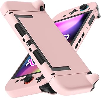 [Improved Easy Dockable Version] Pink Case for Nintendo Switch 2, FANPL Protective Cover for Switch 2 and JoyCon Controller - Strong and Durable, Not Easy to Fall Off