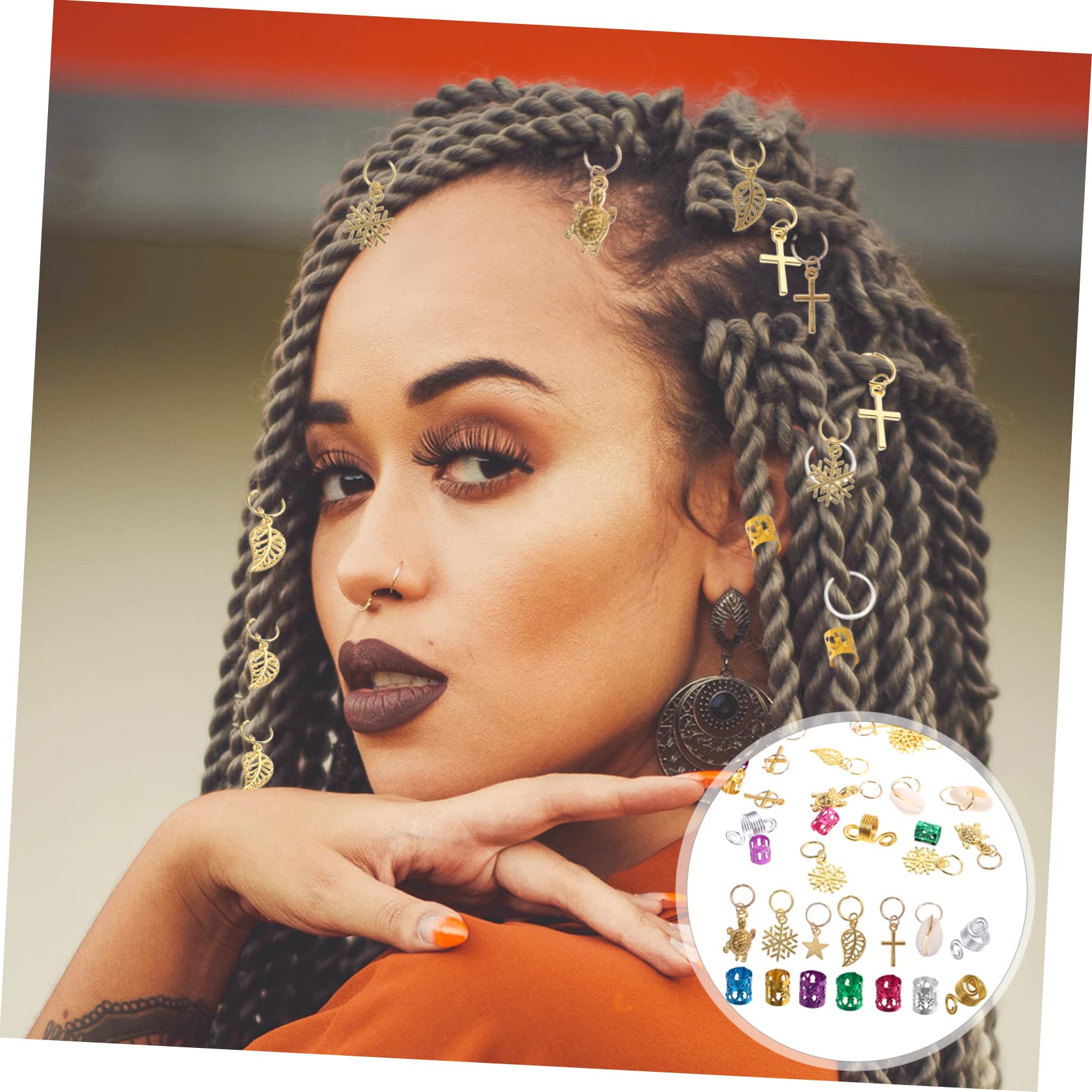 Amosfun 450stücke Haarschmuck Dreadlock Zubehör Für Frauen Und Mädchen Bunte Haarringe Und Perlen Für Kreative Zöpfe Und Dreadlocks Für Partys Und Modeshows
