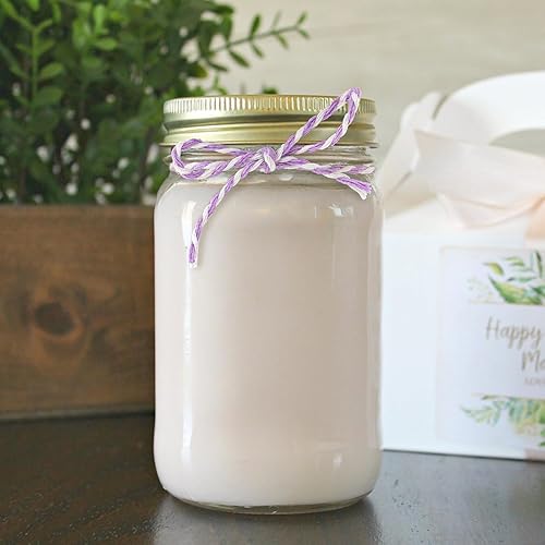 Vista 19 de Guita de regalo roja y blanca cuerda de vacaciones 328 pies de algodón panaderos cordel de artesanía de Navidad cuerda de embalaje duradera Rojo