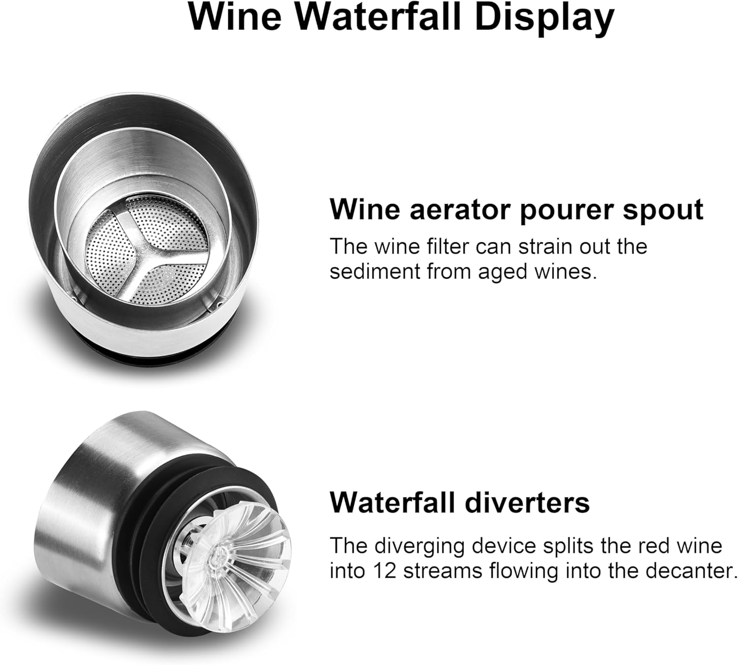 Electric Wine Chiller Decanter with Built-in Aerator, 50oz Bottles Cooler & Carafe, 24-Hour Keep Cool, Perfect for Red, White Wine, Gift for Lovers