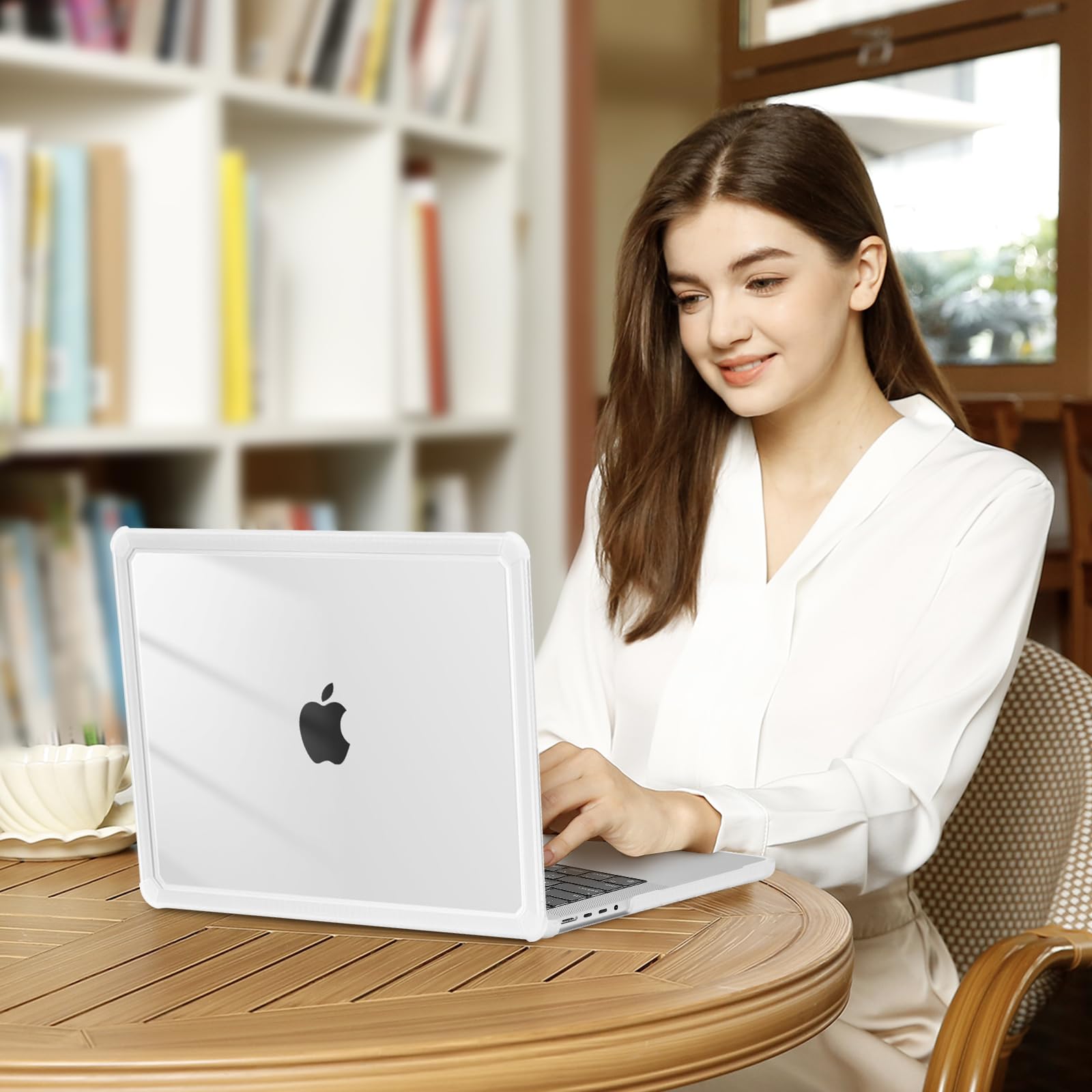 MOSISO Custodia Compatibile con MacBook Pro 14 Cover 2025 2024-2021 M5 A3434 M4 A3112 A3185 A3401 M3 A2918 A2992 M2 A2779 M1 A2442, Case Anti-Crepa Pesante TPU&Copritastiera&Pellicola, Trasparente