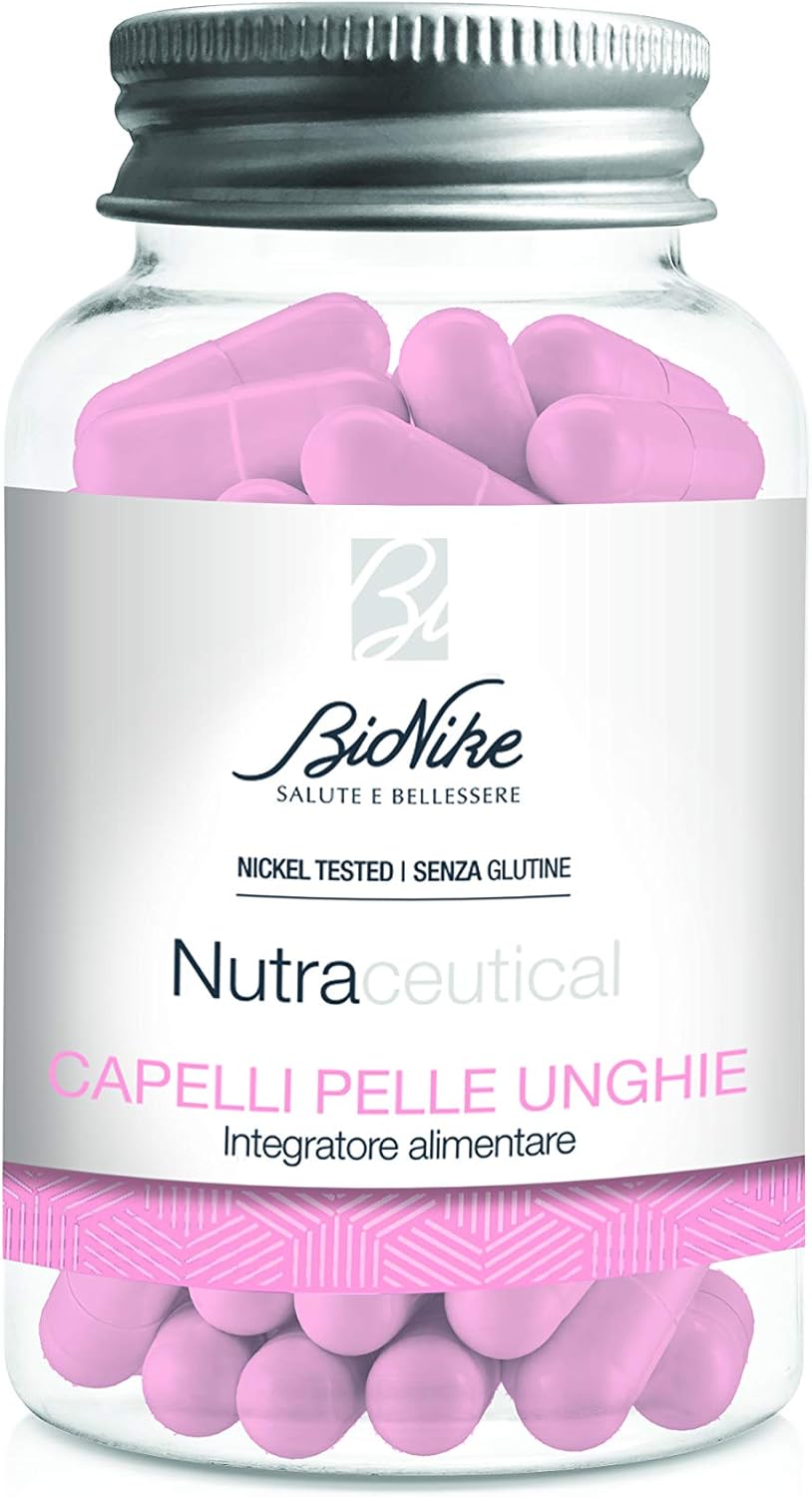 Bionike Nutraceutical Capelli Pelle E Unghie Integratore Alimentare Per Migliorare Dall Interno Il Benessere Della Pelle E Gli Annessi Cutanei Flacone 60 Cps 30 Gr Amazon It Salute E Cura Della Persona