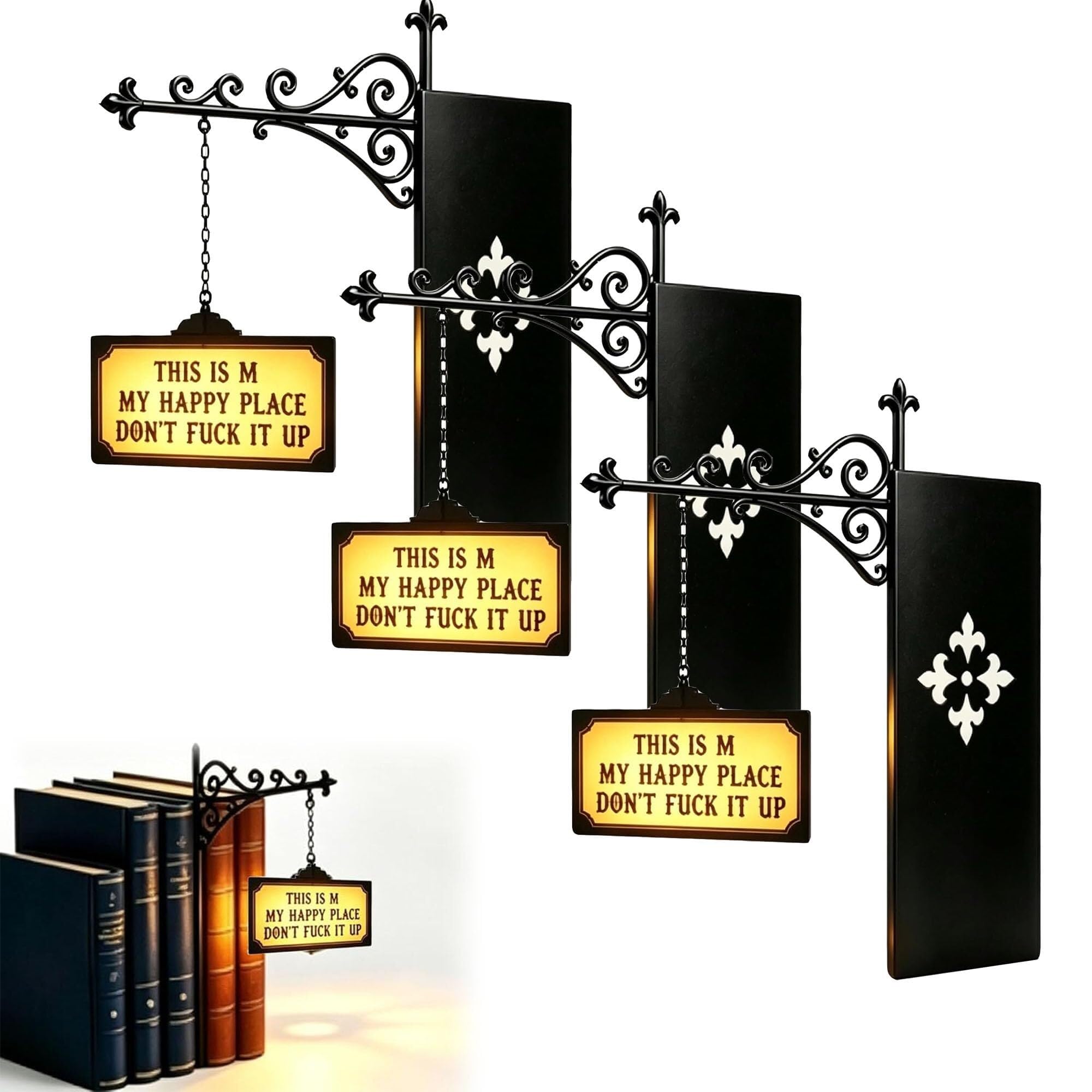 Miniature Hanging Lantern For Bookshelf Library Decorative Lighting
