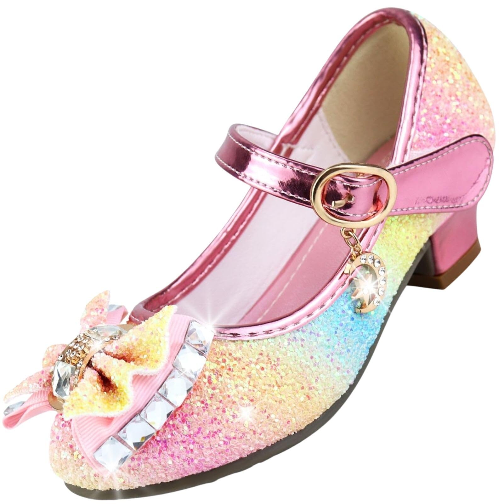 Chaussure Talon Fille Princesse Ballerine Paillettes Papillon Noël Carnaval