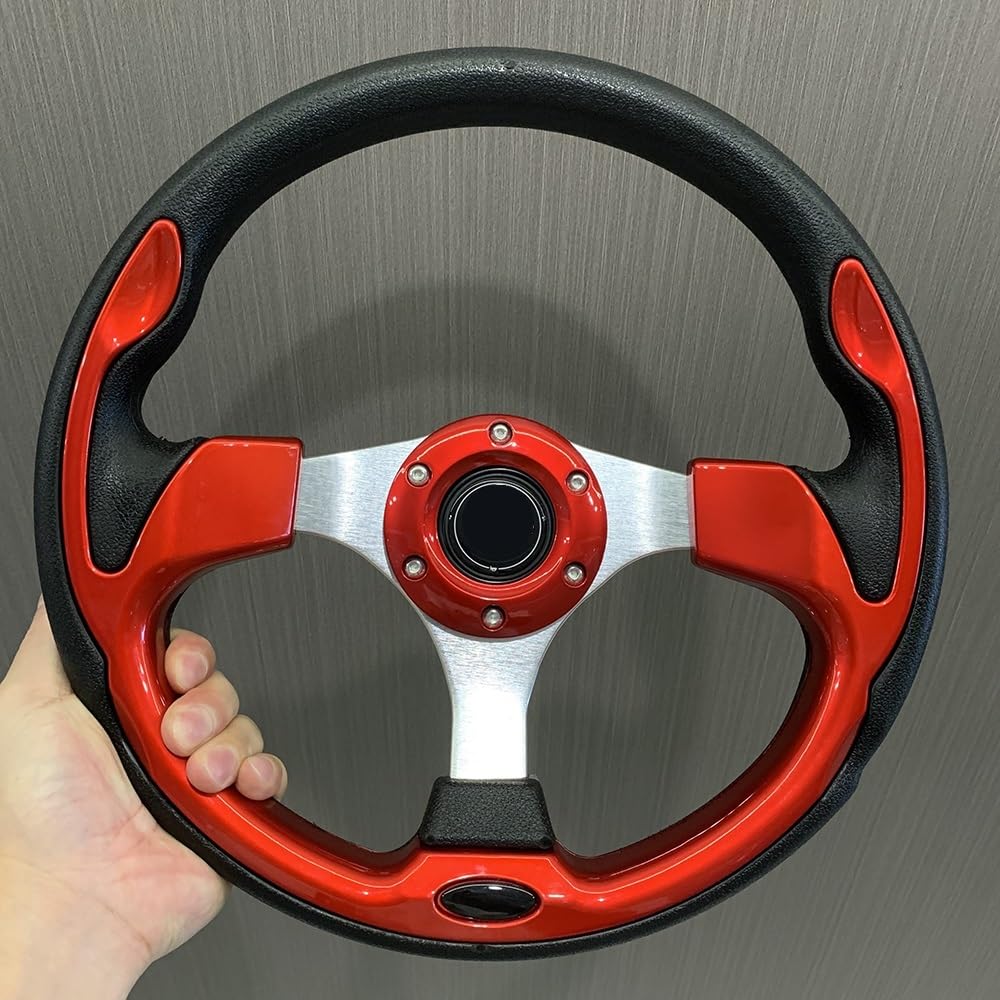 Sportlenkrad,Lenkrad Auto Universal Racing Car Racing Lenkräder PU 13 Zoll 320 mm Sport Lenkrad(F)
