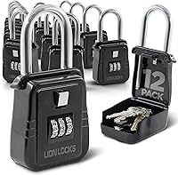 Vista 8 de Lion Locks Caja de bloqueo de llaves 1500 con código, caja de seguridad para llaves al aire libre, caja de bloqueo de agente inmobiliario