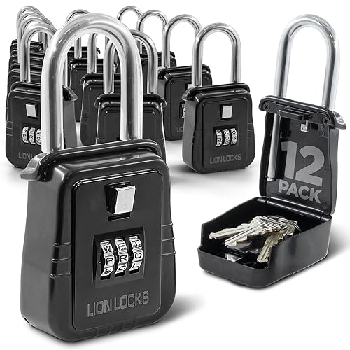 Lion Locks 12-Pack Alpha Key Lock Box with Code -